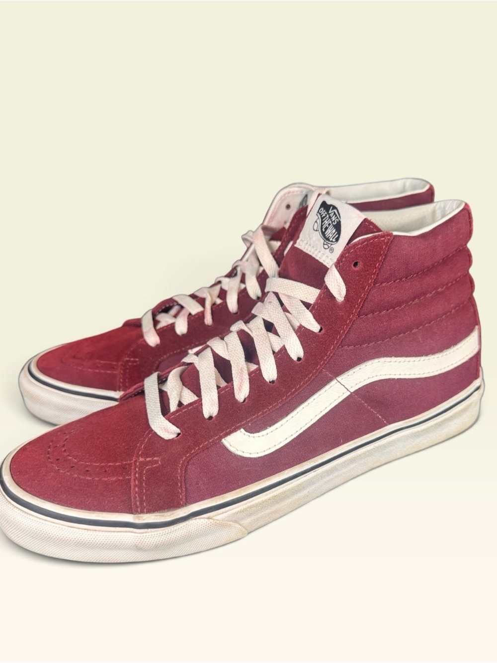 Vans Burgundy Suede Sk8-Hi High-Top Sneakers